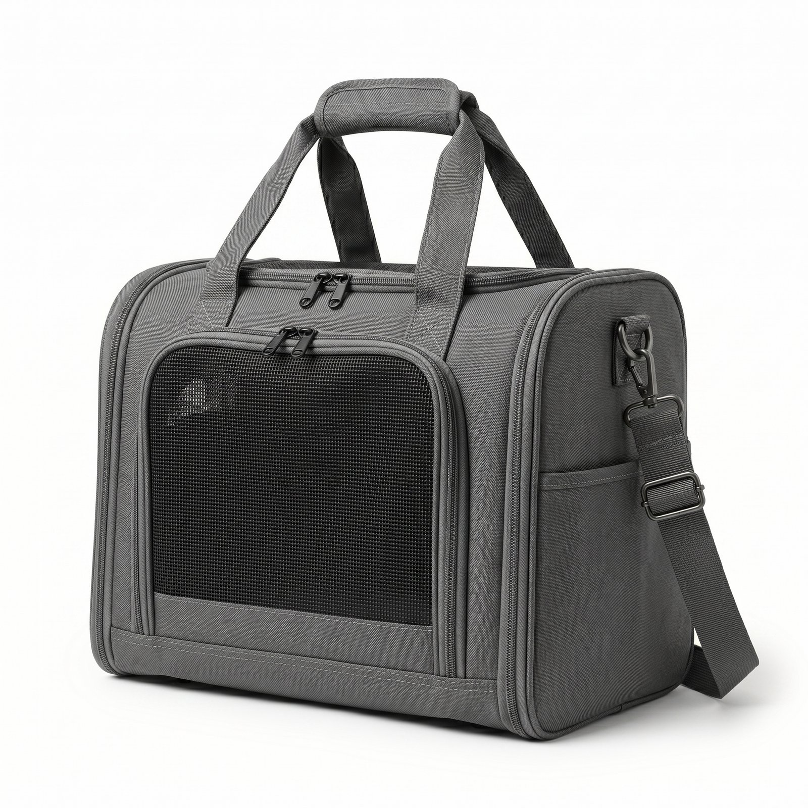 TravelMate Expandable Pet Carrier Airline Approved Soft-Sided Grey | Aqua Star Pet