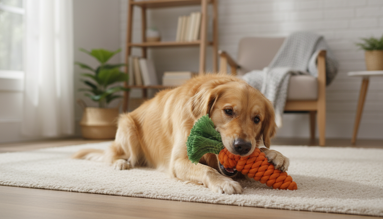 Cotton Rope Knot Dog Toy, Durable Chew & Teeth Cleaning Toy - Image 2