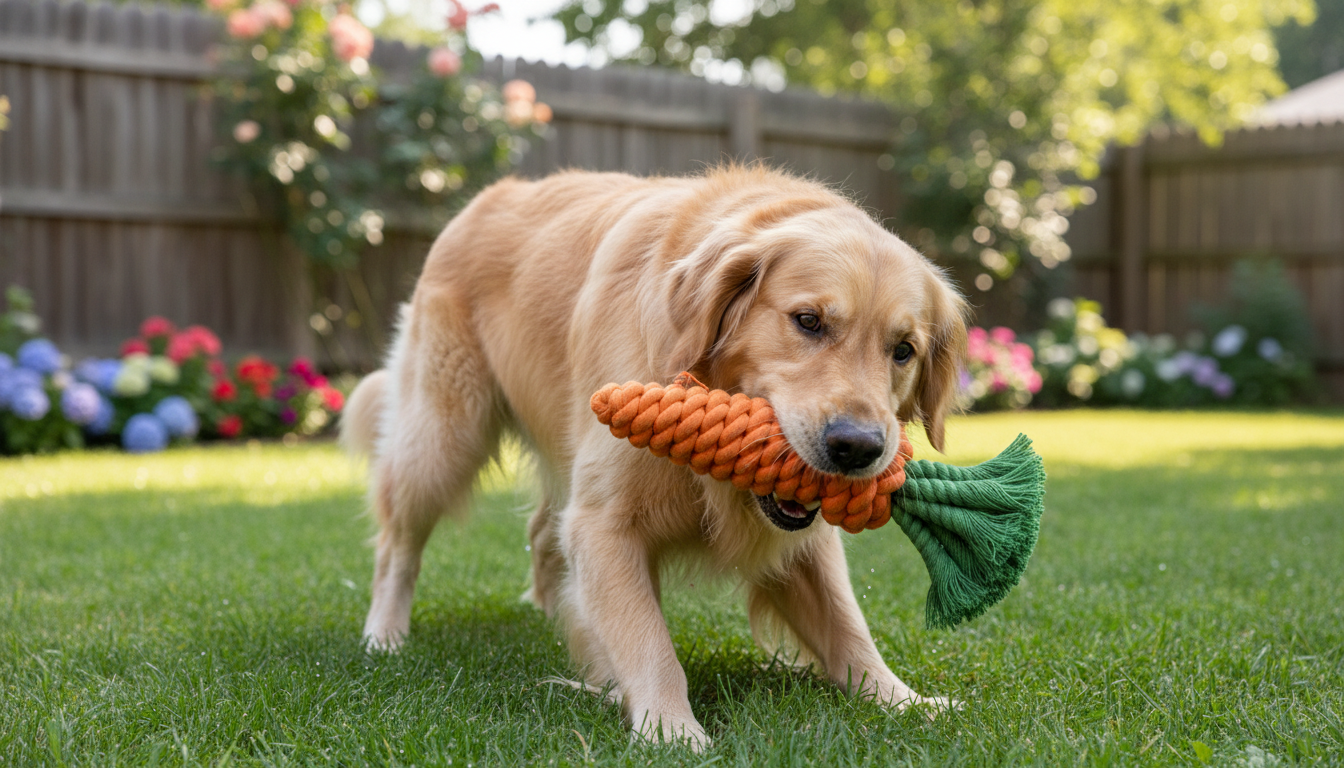 Cotton Rope Knot Dog Toy, Durable Chew & Teeth Cleaning Toy - Image 3