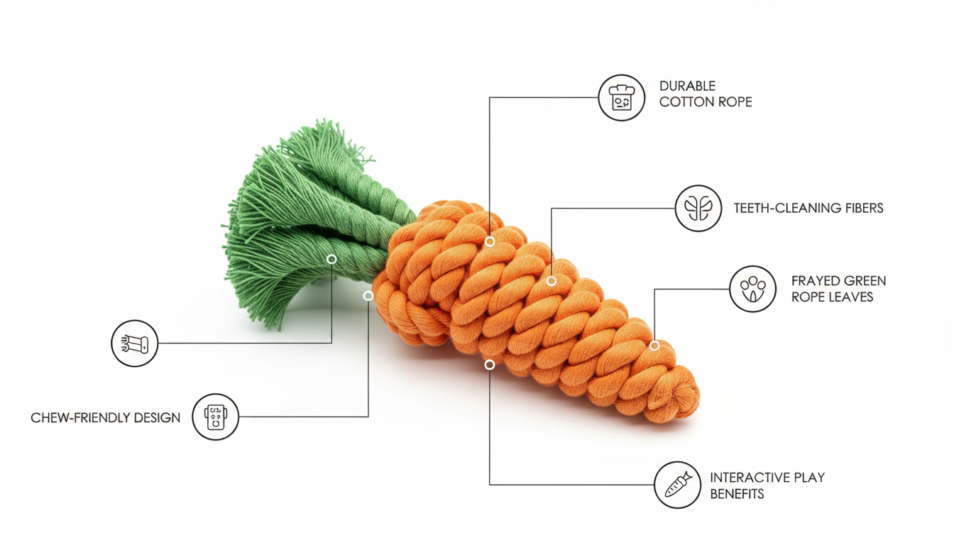 Cotton Rope Knot Dog Toy, Durable Chew & Teeth Cleaning Toy - Image 5